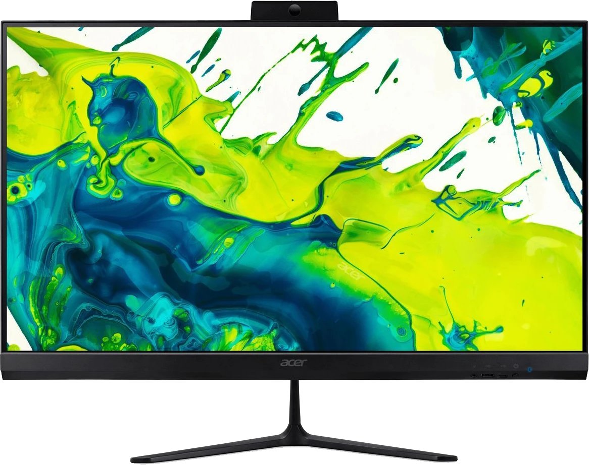 Моноблок Acer Aspire C27-2G (DQ.BRMCD.002-Eshell) Full HD Core Ultra 5 225U (1.3) 16Gb SSD512Gb HDG Eshell GbitEth WiFi BT 120W клавиатура мышь Cam черный