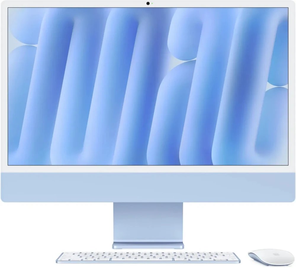 Моноблок Apple iMac A3247 4.5K (MWUF3ZP/A) 24" Apple M4 8 core, 16ГБ 256ГБ SSD, macOS синий