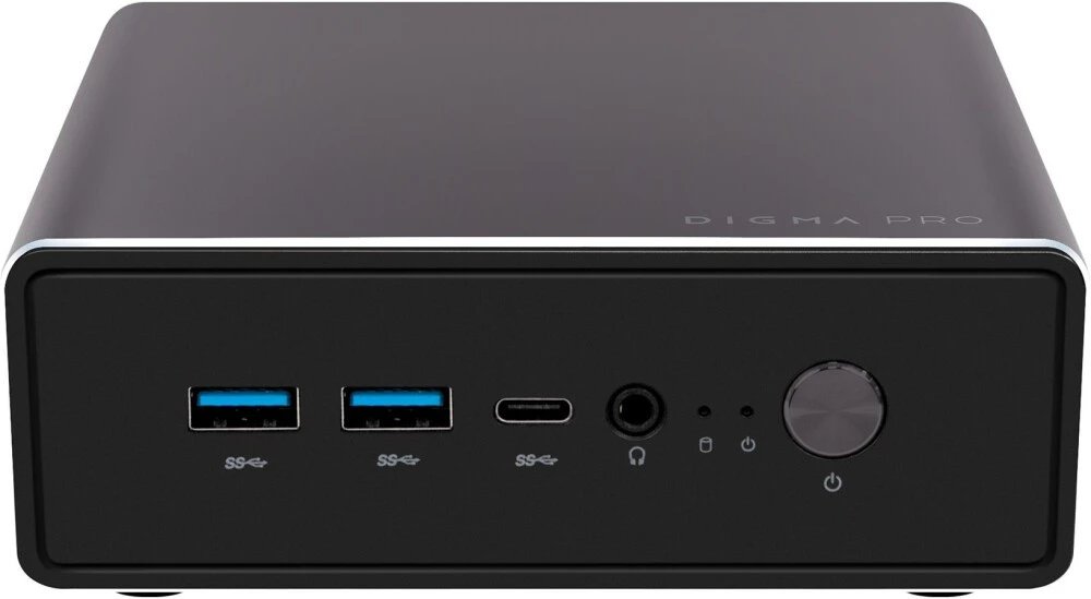 Неттоп Digma Pro Minimax U1 (DPP5-ADXW05) i5 1235U (1.3) 16Gb SSD512Gb Iris Xe Windows 11 Pro GbitEth WiFi BT 60W темно-серый/черный