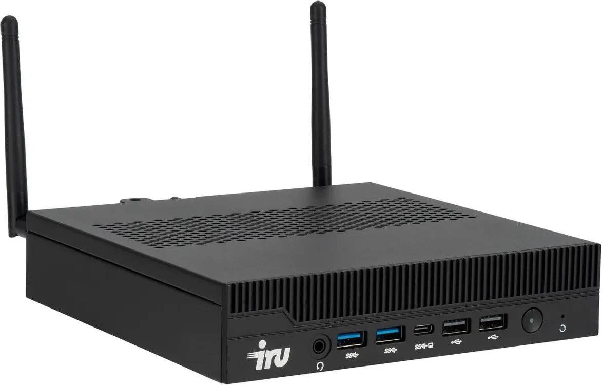 Неттоп IRU Tactio 310H6ITF (2176177) i3 14100 (3.5) 8Gb SSD256Gb UHDG 730 Windows 11 Pro GbitEth WiFi BT 120W черный (RUS)