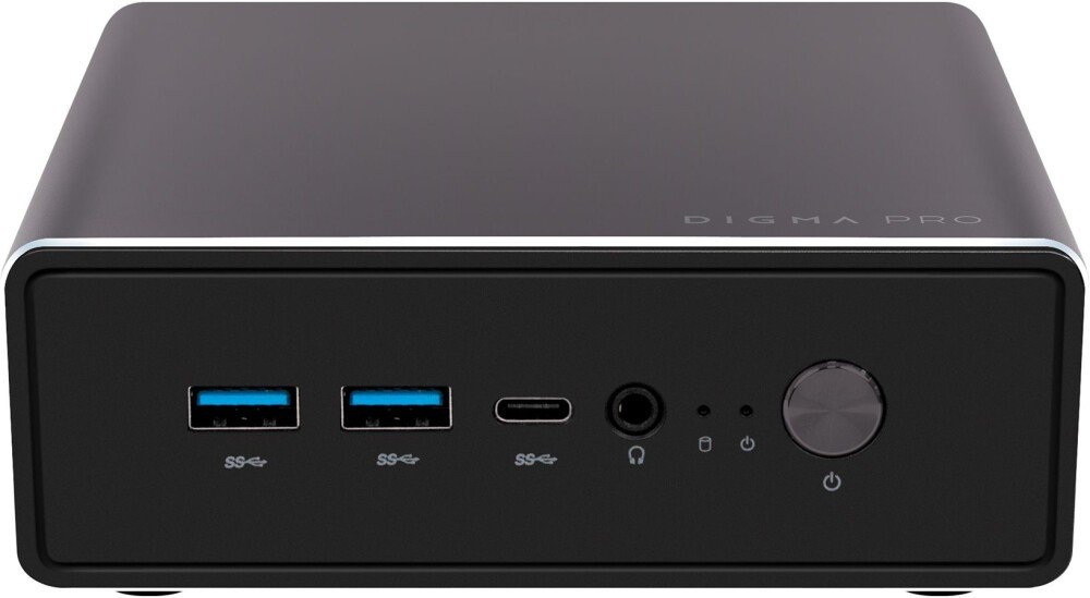 Неттоп Digma Pro Minimax (DPP3-8CXW01) U1 i3 1215U (1.2) 8Gb SSD256Gb UHDG CR Win 11 Pro GbitEth 60W темно-серый/черный