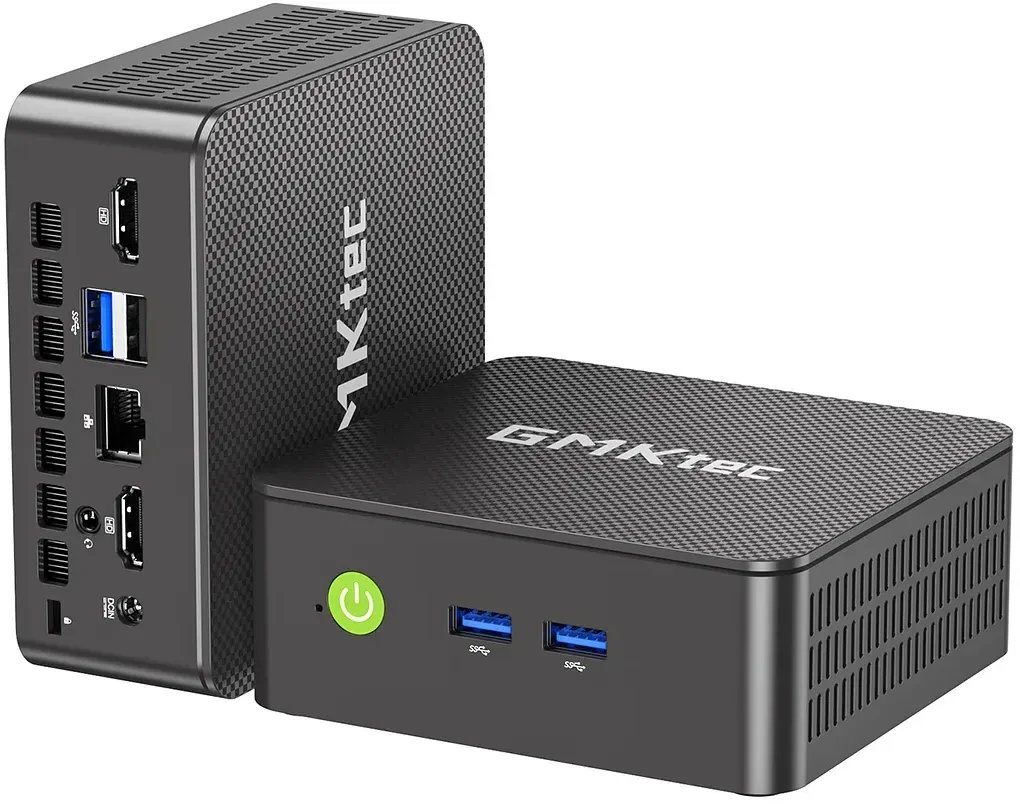 Мини ПК GMKTEC Mini G3S (G3S/N95/16+512GB) Intel N95, DDR4 16ГБ, 512ГБ SSD, Intel UHD Graphics, Windows 11 Pro, черный и серый