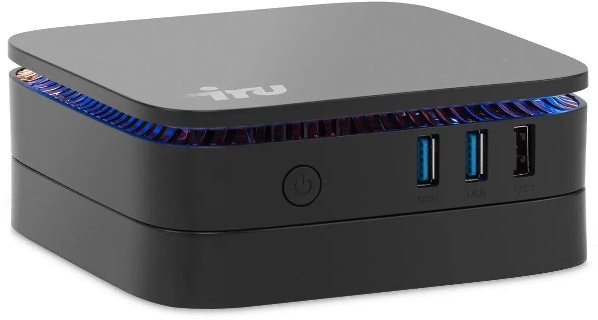 Неттоп IRU 110JLCN (1975163) Cel N5105 (2) 8Gb SSD256Gb UHDG noOS GbitEth 30W черный