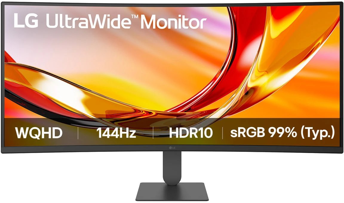 Монитор LG UltraWide 34U620B-B 34" Curved 1800R, UWQHD 3440x1440, 144Hz, 21:9, VA, 1ms, 300cd, 2xHDMI, DP, HAS