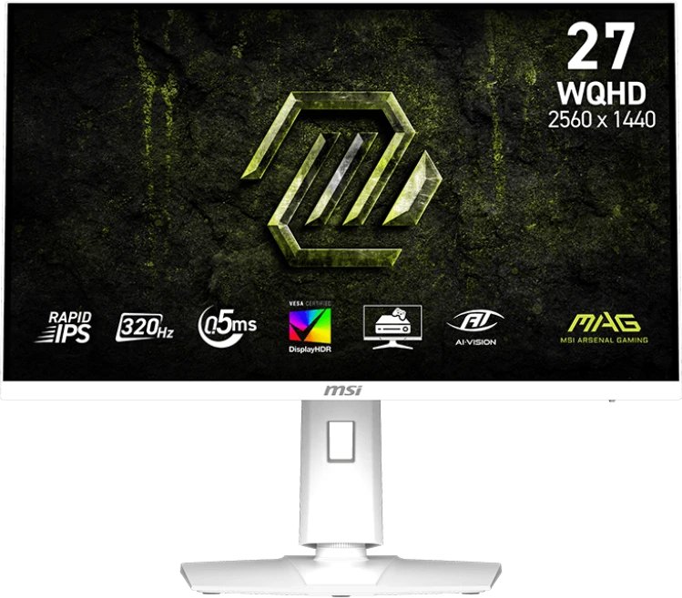Монитор MSI Mag 274QRFW (X32) 27" 2K 2560x1440, 320Гц, IPS, 2хHDMI, 1хDP, белый (9S6-3CE49H-031)