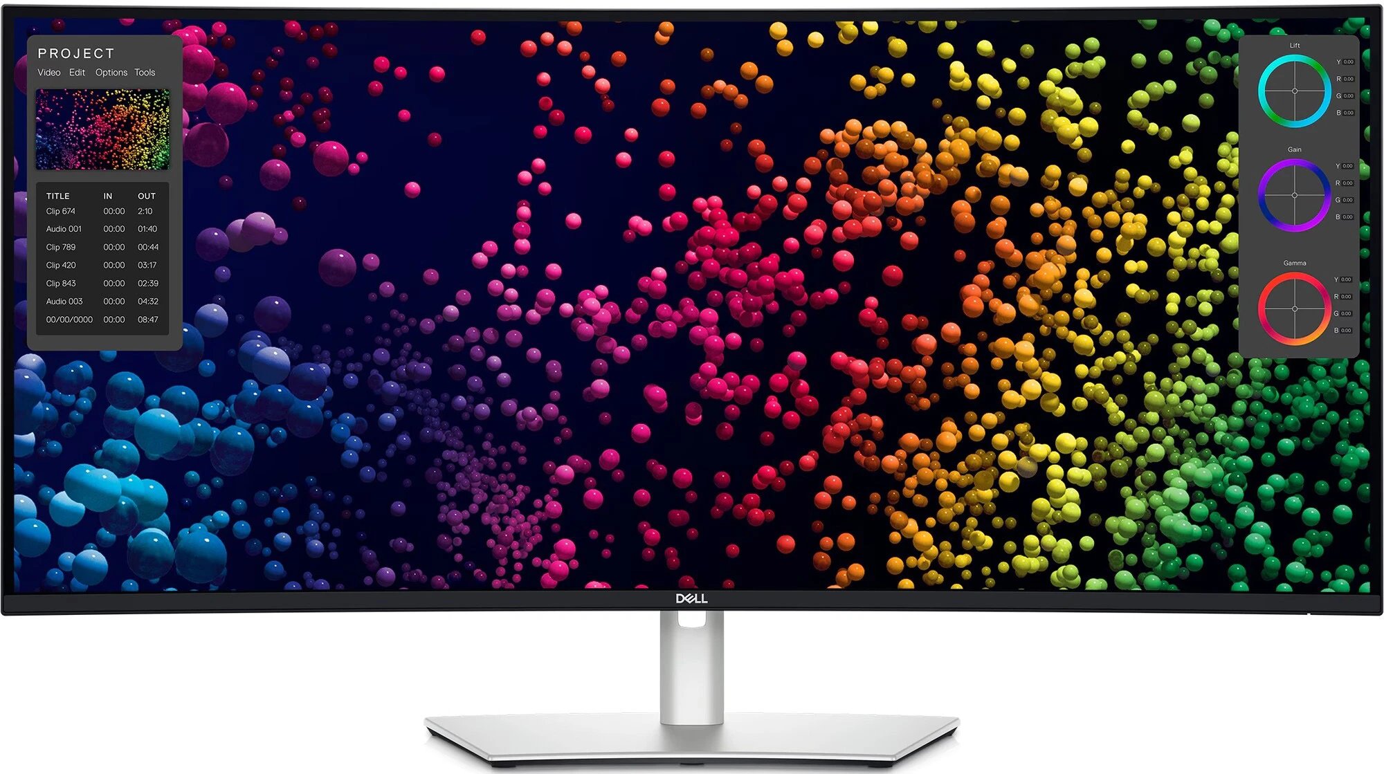 Монитор Dell U4025QW Curved 2500R, 21:9, IPS, 5K2K UW, 5ms, 450cd, 120Hz, HDMI, DP, USB, USB-C, Thunderbolt, LAN, SPK, HAS