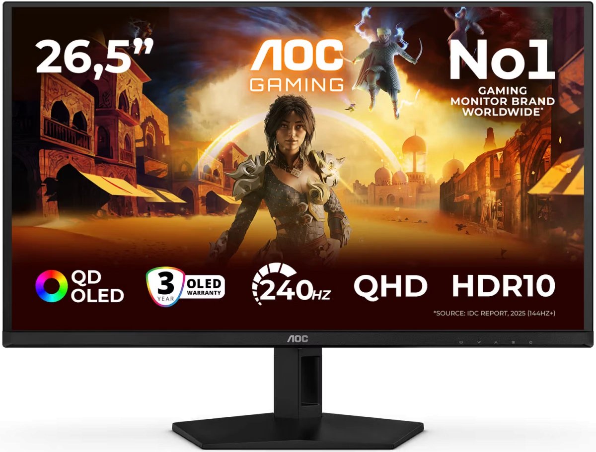 Монитор AOC Q27G41ZDF, 16:9, QD-OLED, QHD, 0,03ms, 200cd, 240Hz, HDMI, DP