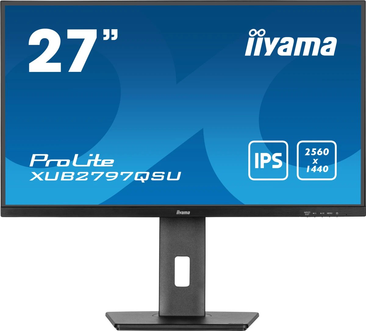 Монитор Iiyama ProLite XUB2797QSU-B2 черный IPS LED 1ms 16:9 HDMI M/M матовая HAS Piv 1300:1 300cd 178гр/178гр 2560x1440 100Hz DP QHD USB 5.7кг