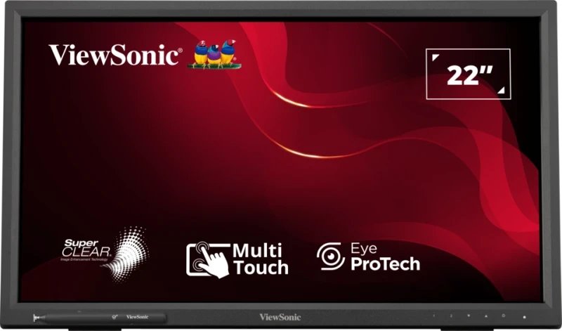 Монитор ViewSonic TD2223-2 черный VA LED 16:9 DVI HDMI M/M глянцевая 250cd 170гр/160гр 1920x1080 75Hz VGA FHD USB Touch 4.5кг