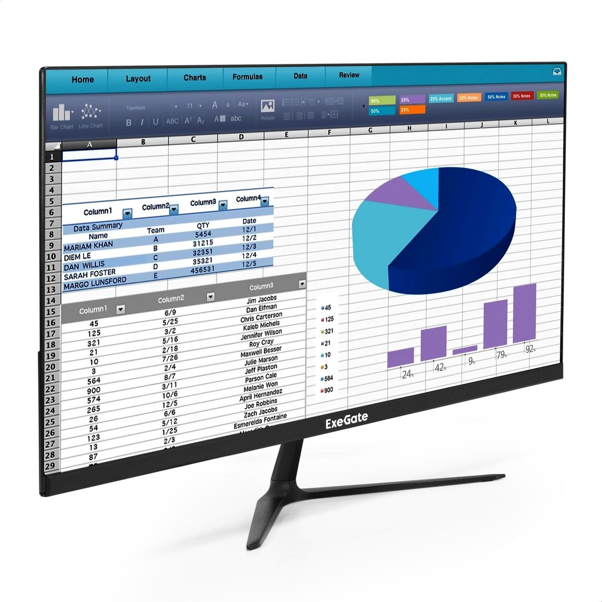 Монитор ExeGate EP2400TA (EX300349RUS) черный IPS 1920x1080 100Hz 5ms 16:9 250cd 1000:1 178/178 D-Sub HDMI2.0 DisplayPort AudioOut встроенный БП