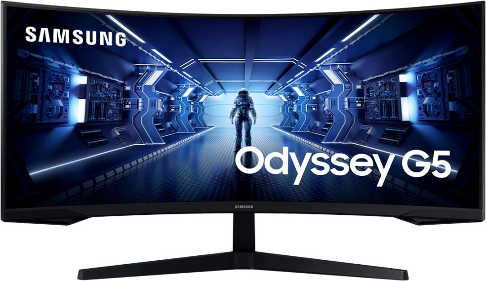 Монитор Samsung Odyssey G5 Curved 34" 1000R, UWQHD 3440x1440, 165Hz, 21:9, VA, 1ms, 250cd, HDMI, DP, C34G55TWWI (LC34G55TWWIXCI) черный