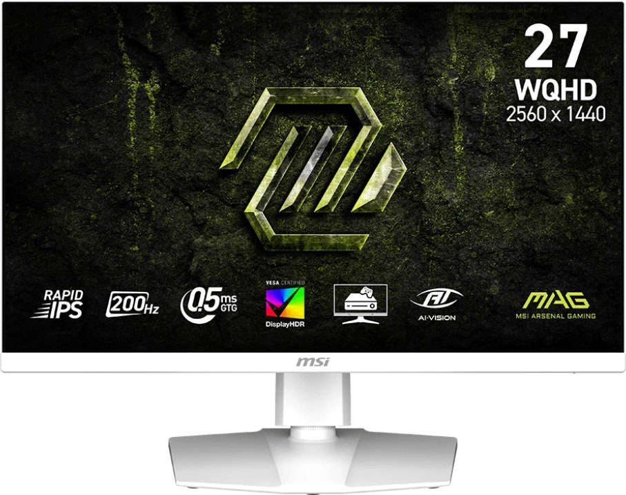 Монитор MSI MAG 274QRFW (E20) 27" 2K 2560x1440, 200Гц, IPS, 2xHDMI, 1xDP (9S6-3CF99T-011) White