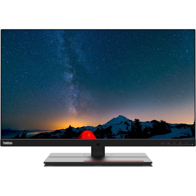 Монитор Lenovo P27u-20 (62CBRAS6CB) Black/Red, 27" 16:9, IPS, 3840 x 2160, 4ms, 450cd, 60Hz, 2xHDMI, 1xDP, 3xUSB, USB-C, 1xThunderbolt, LAN, SPK HAS