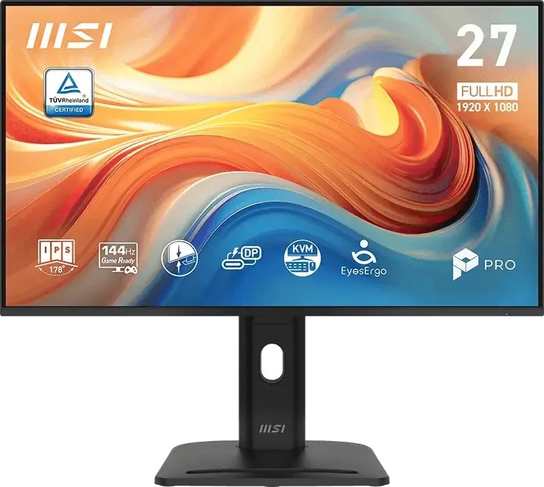 Монитор MSI Pro MP275PHG E14 (9S6-3PF79M-005) черный IPS LED 4ms 16:9 HDMI M/M матовая HAS Piv 1500:1 250cd 178гр/178гр 1920x1080 144Hz DP FHD 6.26кг