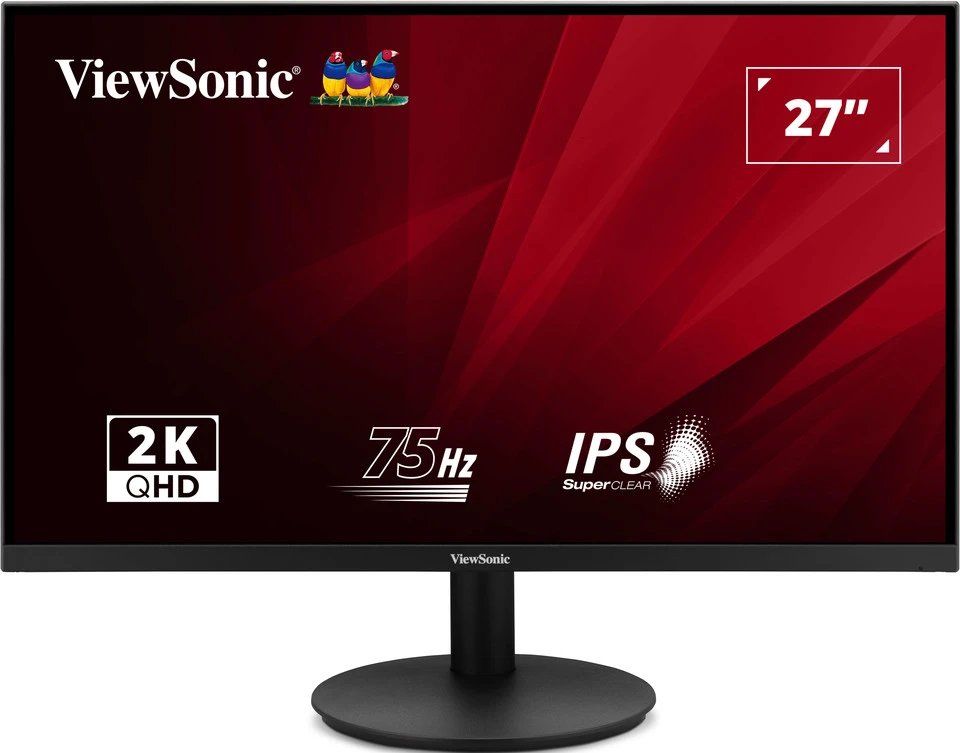 Монитор ViewSonic VA2708-2K-HD-2 черный IPS LED 16:9 HDMI матовая 300cd 178гр/178гр 2560x1440 75Hz DP QHD 3.5кг