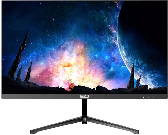 Монитор CBR ME-2709 (LCD-ME2709-OPC)IPS, FHD 1920x1080, 100Гц, Динамики 2*3W, 1*DP, 1*HDMI, внешний БП, FreeSync, черный, кабель HDMI 1.5м в комплекте
