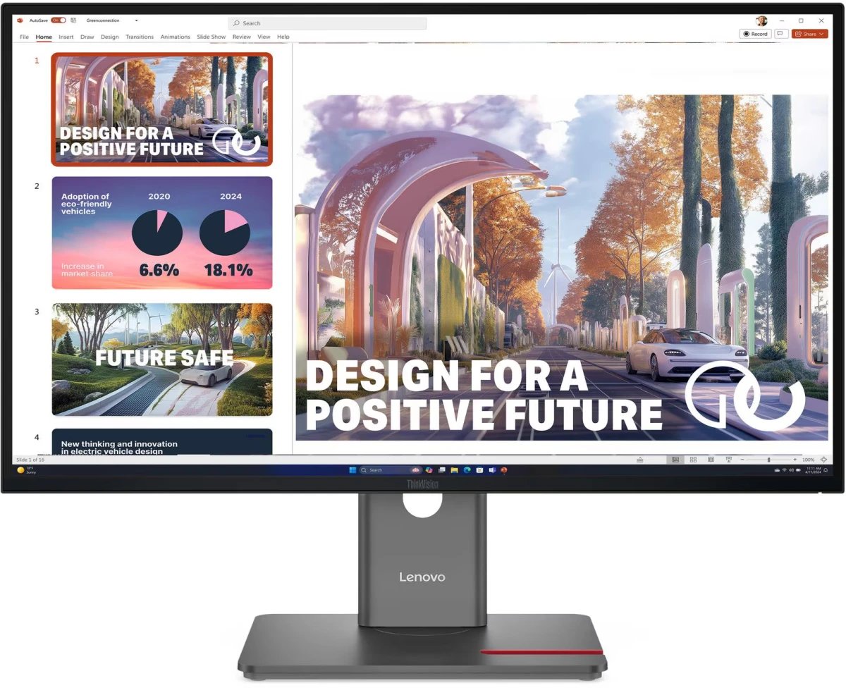 Монитор Lenovo ThinkVision P27QD-40 (64B3GAT2UK) черный IPS LED 4ms 16:9 HDMI матовая HAS Piv 1500:1 350cd 178гр/178гр 2560x1440 120Hz DP QHD USB 6.8кг