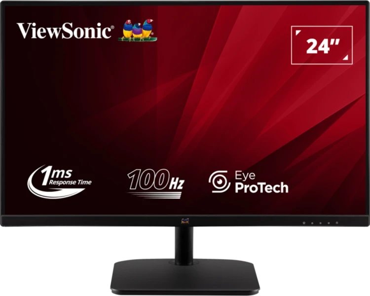 Монитор ViewSonic VA2432-H-2 черный IPS LED 16:9 HDMI матовая 250cd 178гр/178гр 1920x1080 100Hz VGA FHD 2.7кг