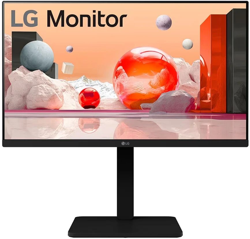 Монитор LG 24BA450-B.ARUQ Black 23.8" с поворотом экрана IPS, 1920x1080, 5 ms, 178°/178°, 250 cd/m, 1300:1, +HDMI, +DP,MM