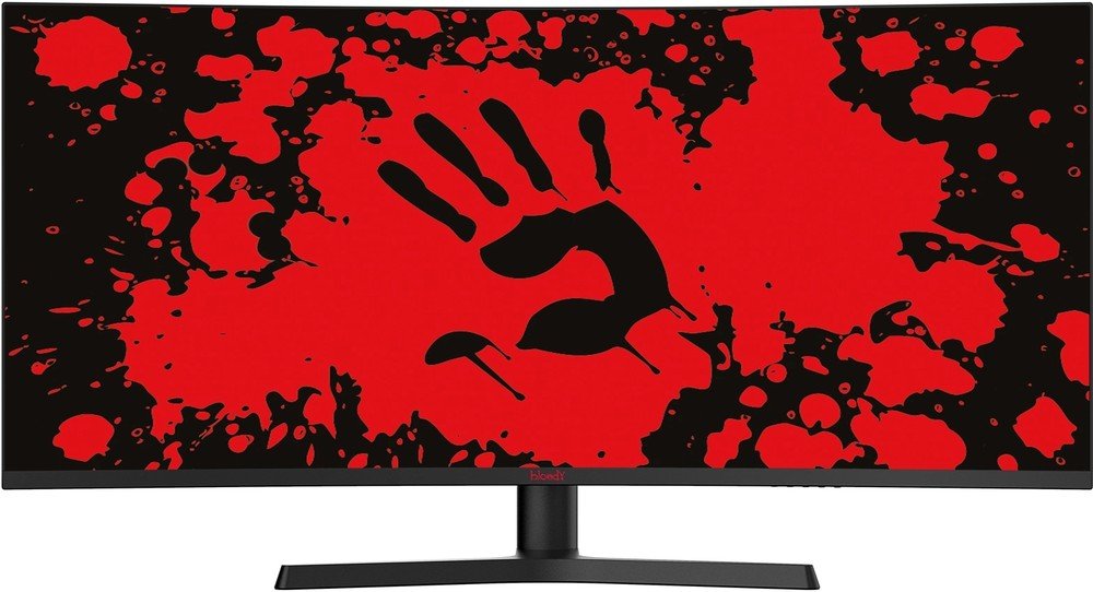 Монитор Bloody MN340W 34" Curved 3440x1440, 180Гц, VA, 21:9, 300 кд/м2, AMD FreeSync, NVIDIA G-Sync, DPx1, HDMIx1, USB Type-Aх2, USB Type-Bх1