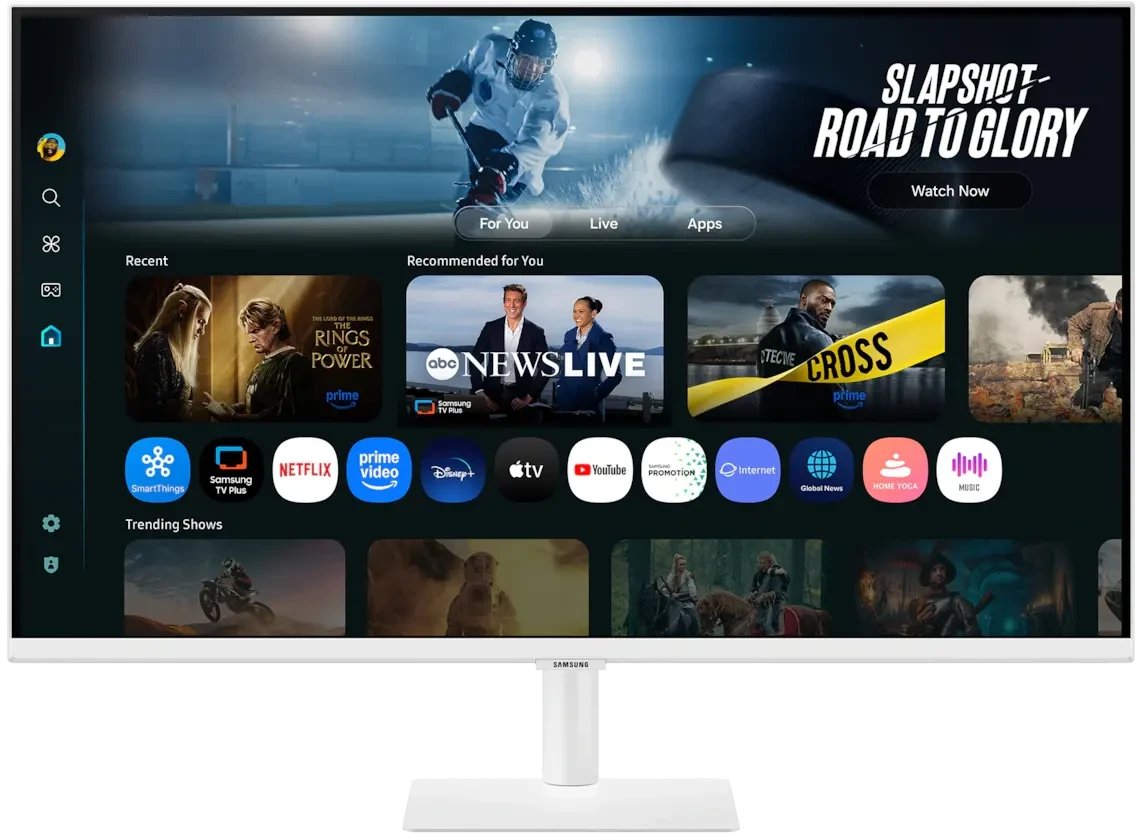 Монитор Samsung Smart monitor M7 S32FM703UI (LS32FM703UIXCI) 32" VA 16:9 3840x2160x60Hz 4ms 300cd 3000:1 178/178 1млрд HDMI USB-C(65W) 2*USB 2.0