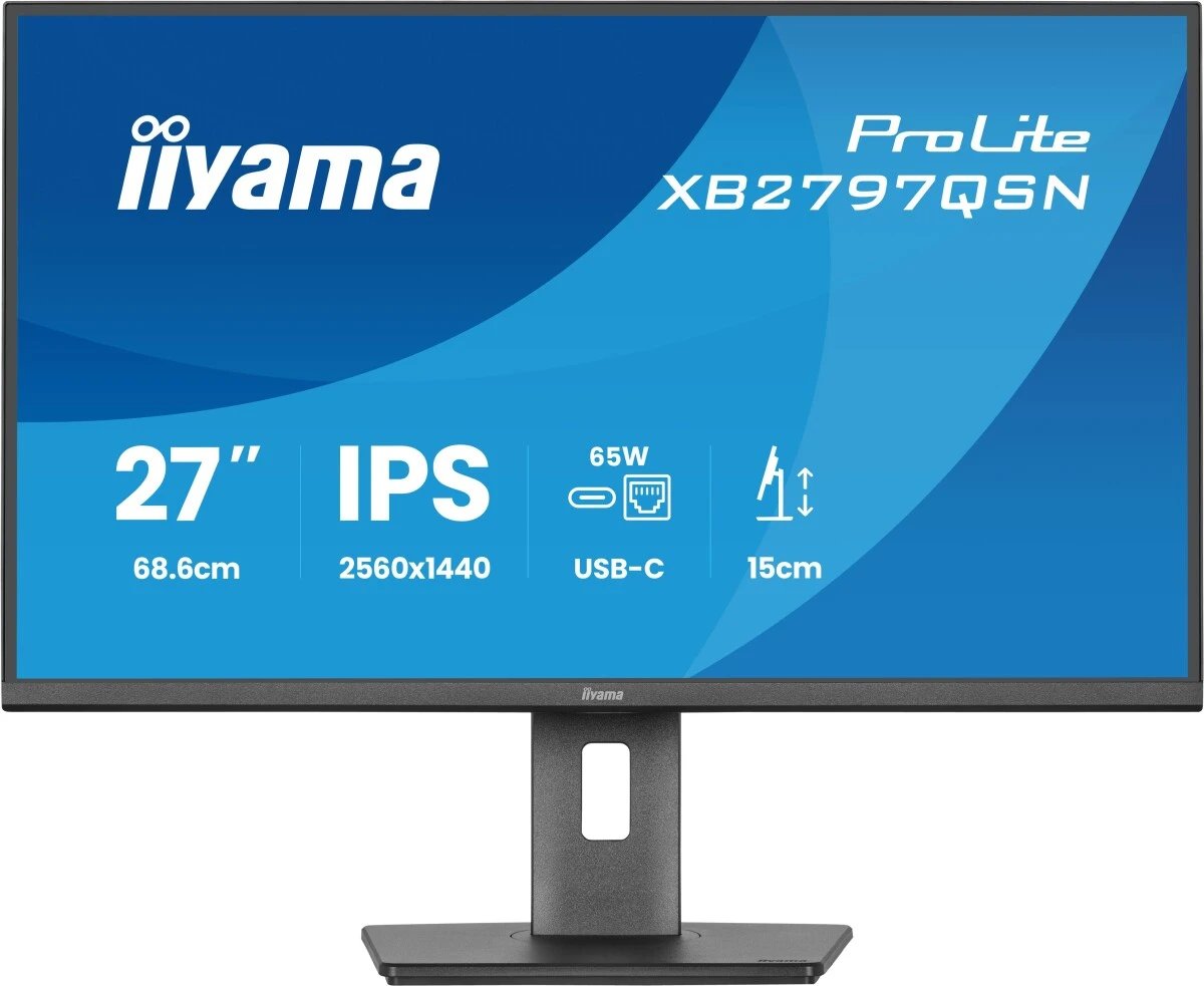 Монитор Iiyama ProLite XB2797QSN-B1 черный IPS LED 1ms 16:9 HDMI M/M матовая HAS Piv 1000:1 350cd 178гр/178гр 2560x1440 75Hz DP Quad 2K (1440p) US