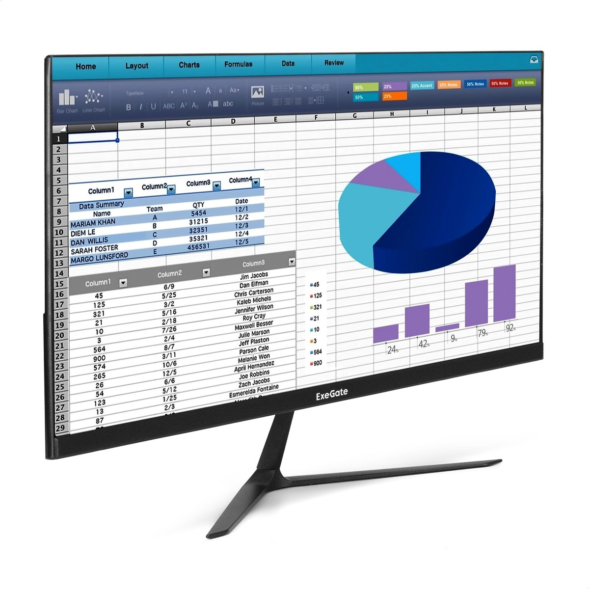 Монитор ExeGate EH1500 SmartView черный (EX297309RUS)