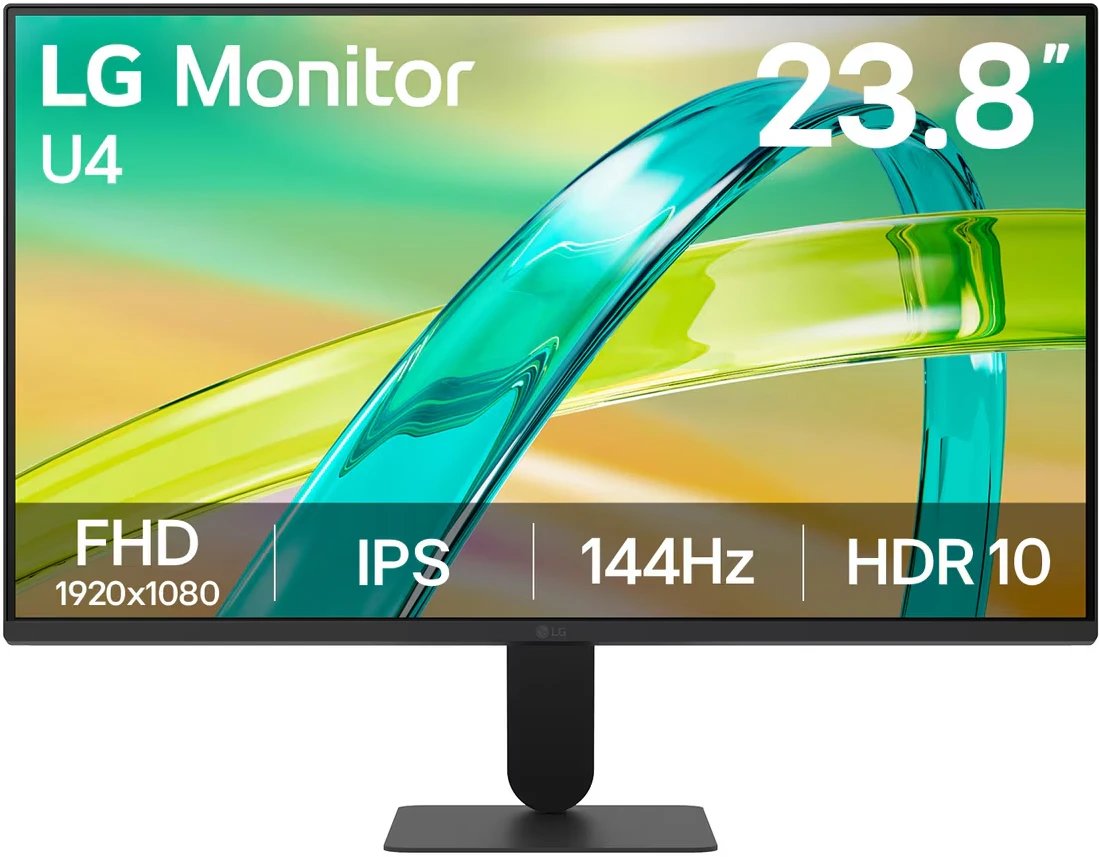 Монитор LG 24U411B-B черный IPS LED 5ms 16:9 HDMI матовая 1500:1 250cd 178гр/178гр 1920x1080 144Hz FHD 3.2кг