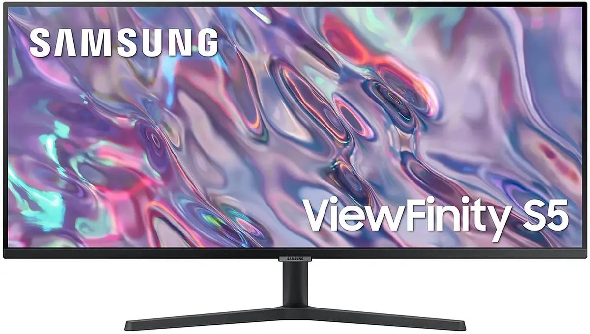 Монитор Samsung ViewFinity S5 34" 3440x1440, 100Hz, 5ms, 178°/178°, 300 cd/m, 3000:1, +DP, +2xНDMI полуматовый (LS34C500GAUXEN) Black