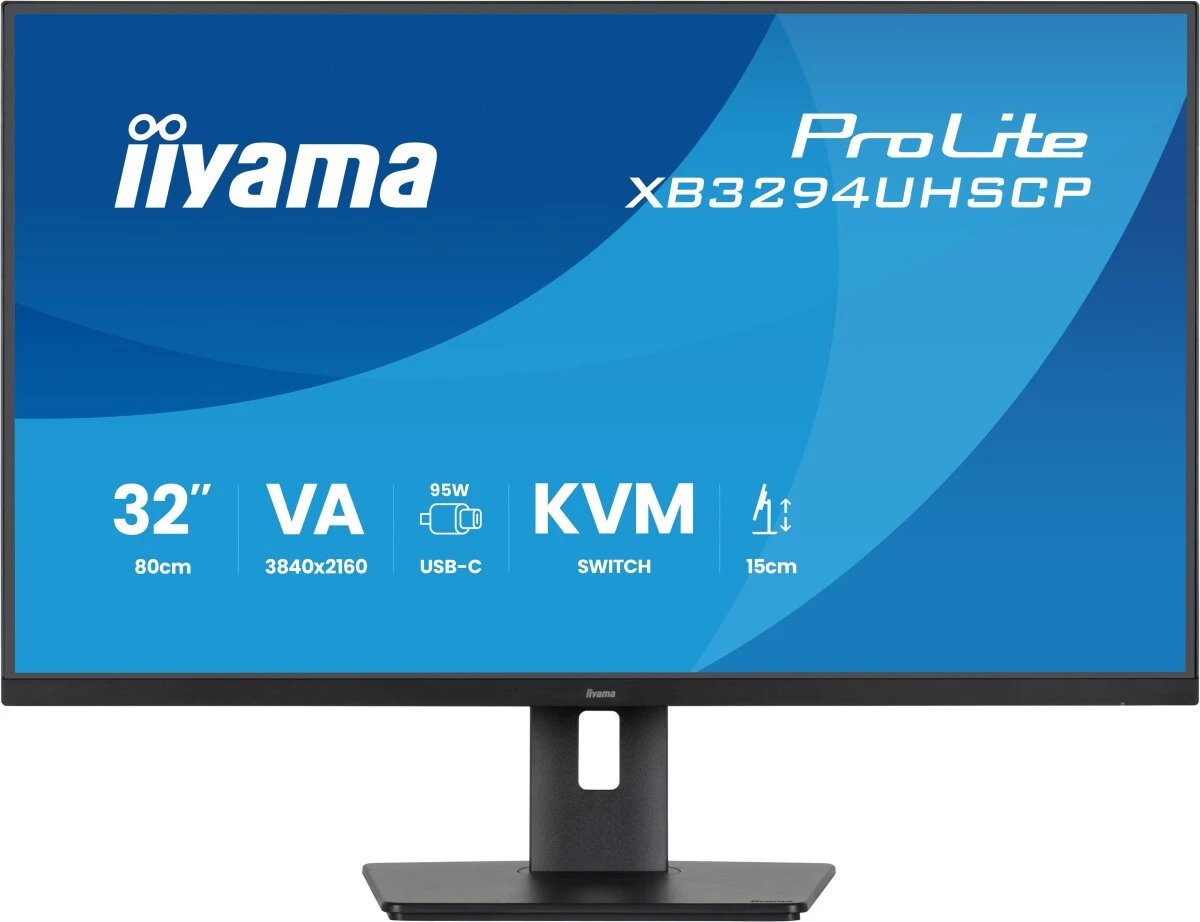 Монитор Iiyama ProLite XB3294UHSCP-B1 черный VA LED 2ms 21:9 HDMI M/M матовая HAS Piv 3000:1 400cd 178гр/178гр 3440x2160 75Hz DP 4K USB 9.7кг