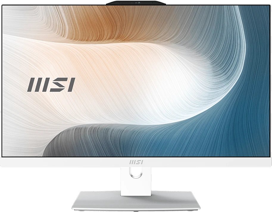 Моноблок MSI Modern AM242P 1MA-2433XRU (9S6-AE0732-2433) Full HD Core 5 120U 16Gb SSD256Gb Graphics без ОС GbitEth WiFi BT клавиатура мышь Cam белый