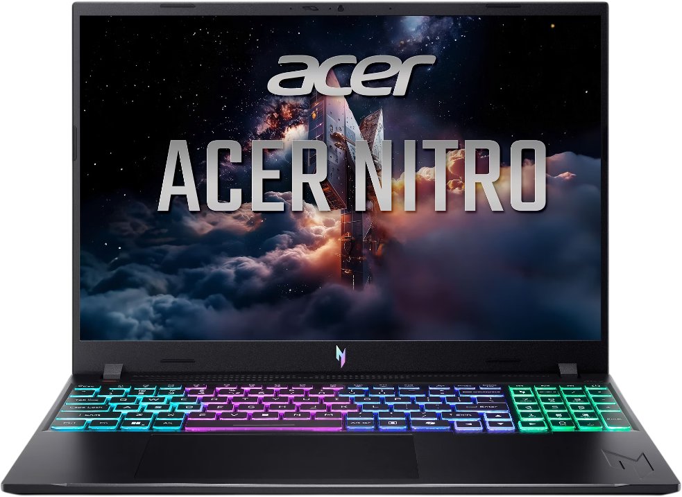 Ноутбук Acer Nitro V 16S ANV16-I31-71BH (NH.U5CCD.002)Core 7 240H 16Gb SSD512Gb NVIDIA GeForce RTX 5060 8Gb 16" IPS WUXGA (1920x1200) безОС black WiFi