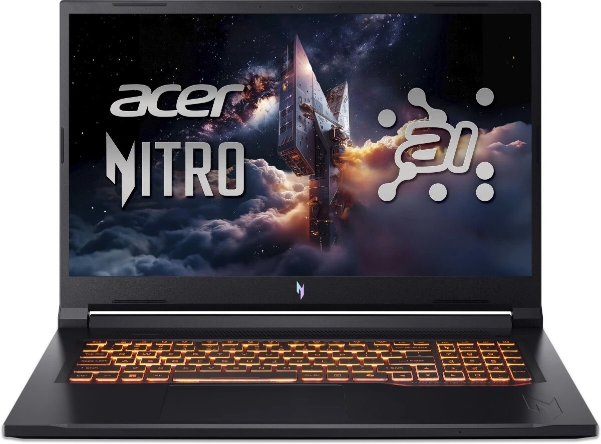 Ноутбук Acer Nitro V 17 AI ANV17-41-R6SG (NH.QYVCD.00A)Ryzen 5 240 16Gb SSD512Gb NVIDIA GeForce RTX 5060 8Gb 17.3" IPS FHD (1920x1080)безОС black WiFi