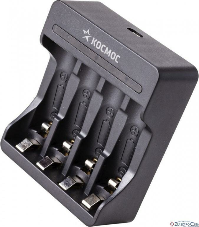 Зарядное устройство КОСМОС KOC903USB 1-4 АА/ААА питание от USB шнур. автомат.
