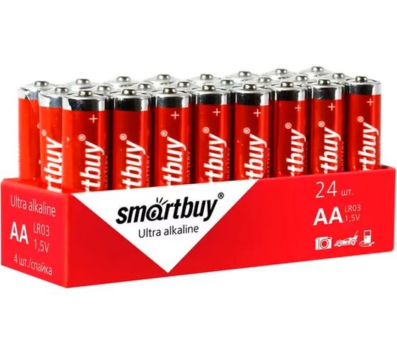 Батарейка AA SmartBuy LR06-24P (SBBA-2A24S)