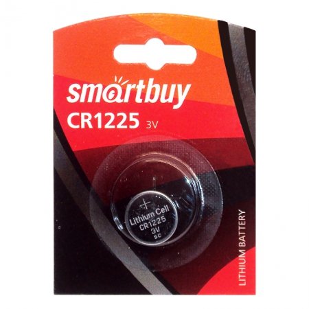 Батарейка Smartbuy CR1225, 1225, SBBL-1225-1B, литиевая (SBBL-1225-1B) блистер 1 шт