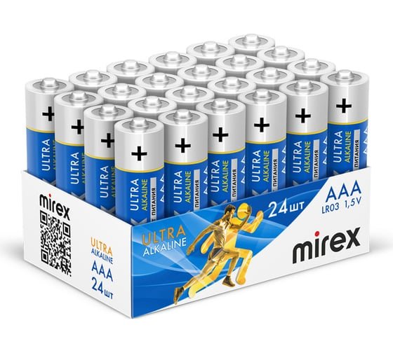 Батарейка AAA Mirex LR03-24Box Ultra Alkaline (23702-LR03-B24)
