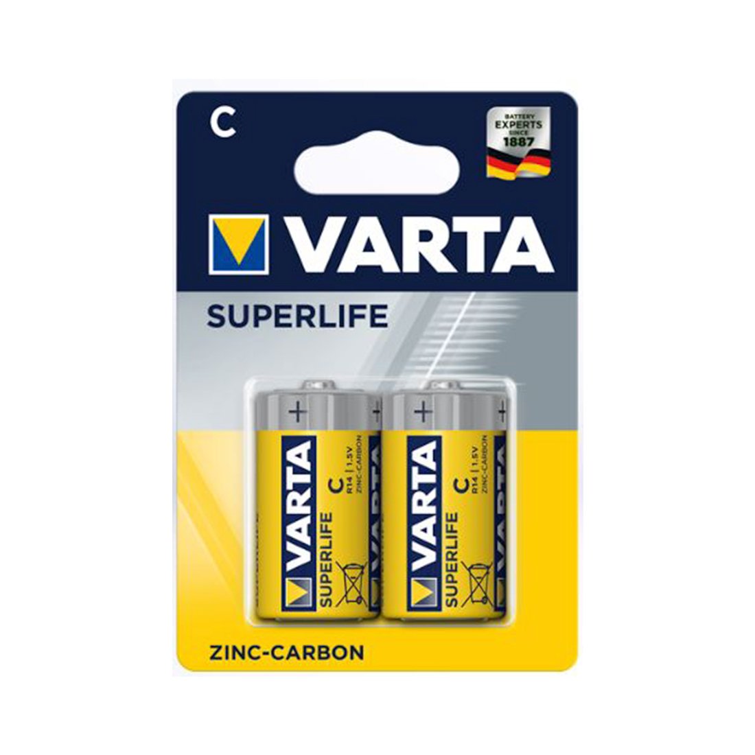 Батарейка Varta SUPERLIFE R14 C BL2 Heavy Duty 1.5V (2014) (2/24/120)