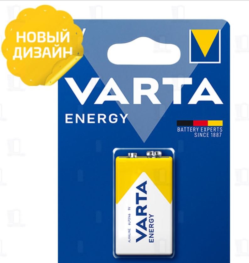 Батарейка Varta ENERGY Крона 6LR61 BL1 Alkaline 9V (4122) (1/10/50)