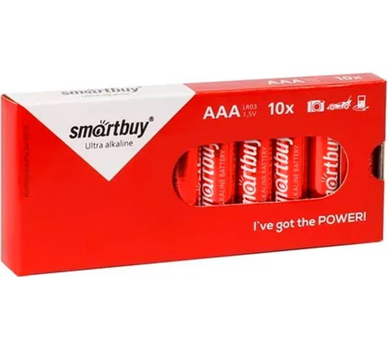 Батарейка AAA SmartBuy LR03-10Box (SBBA-3A10BX)