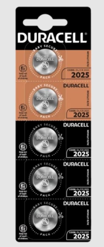 Батарейка Duracell CR2025 BL5 Lithium 3V (5/20/200)