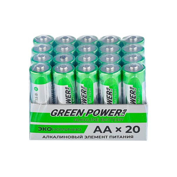 Батарейка GREEN POWERlab LR6 AA BOX20 Alkaline 1.5V (4/20/120/720)