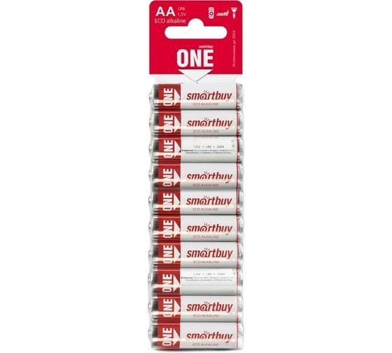 Батарейка AA SmartBuy LR06-10BL One Eco Alkaline (SOBA-2A10B-Eco)