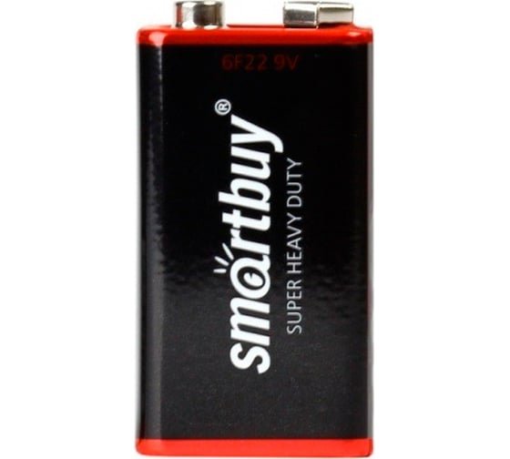 Батарейка SmartBuy Крона 6F22-1P-1P Heavy Duty (SBBZ-9V01S) 9В, (1/10/400)