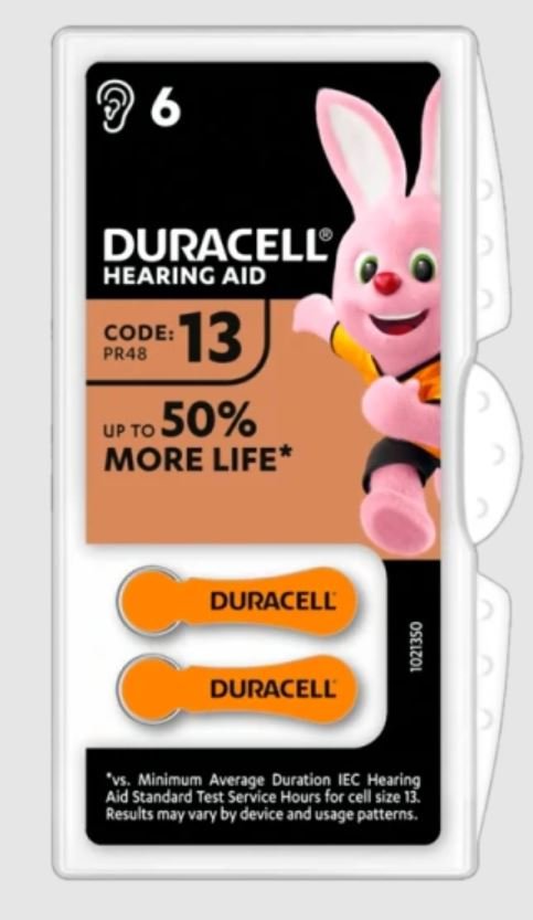 Батарейка Duracell ACTIVAIR ZA13 BL6 Zinc Air 1.45V (6/60/600)