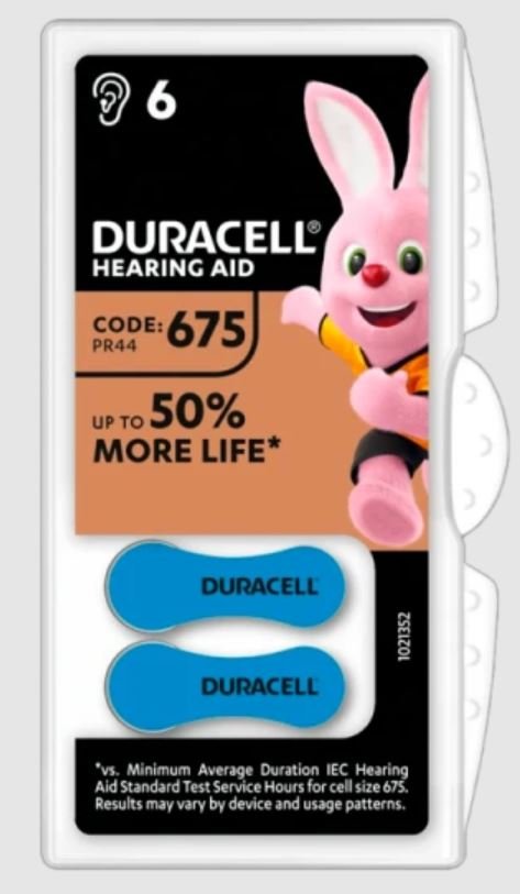 Батарейка Duracell ACTIVAIR ZA675 BL6 Zinc Air 1.45V (6/60/600)