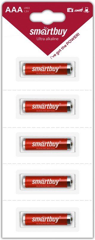Батарейка AAA SmartBuy R03-5BL (SBBA-3A05B)