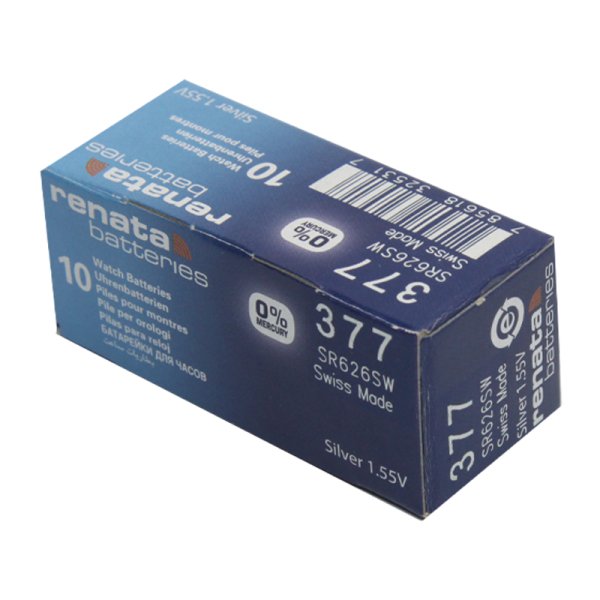 Батарейка Renata 377 (SR626SW) Silver Oxide 1.55V (10/100)