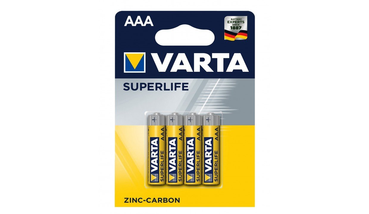 Батарейка Varta SUPERLIFE R03 AAA BL4 Heavy Duty 1.5V (2003) (4/48/240)