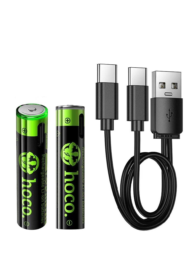 Батарейка HOCO JA4 AAA rechargeable lithium battery 2pcs чёрный